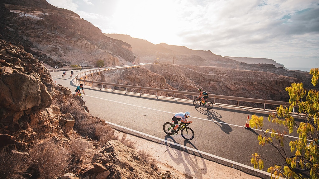 Safe bike course, totally close to traffic