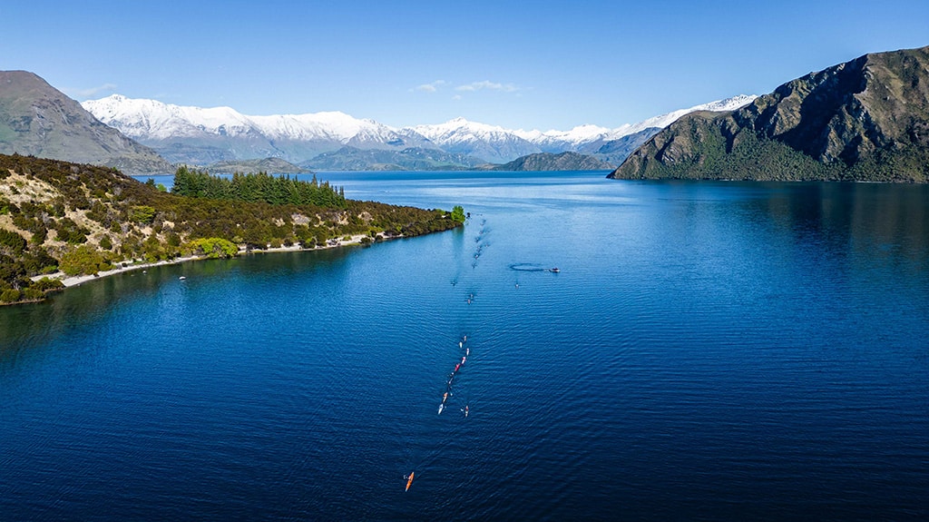 Kayak stunning Lake Wanaka before heading downstream on the picturesque Clutha River