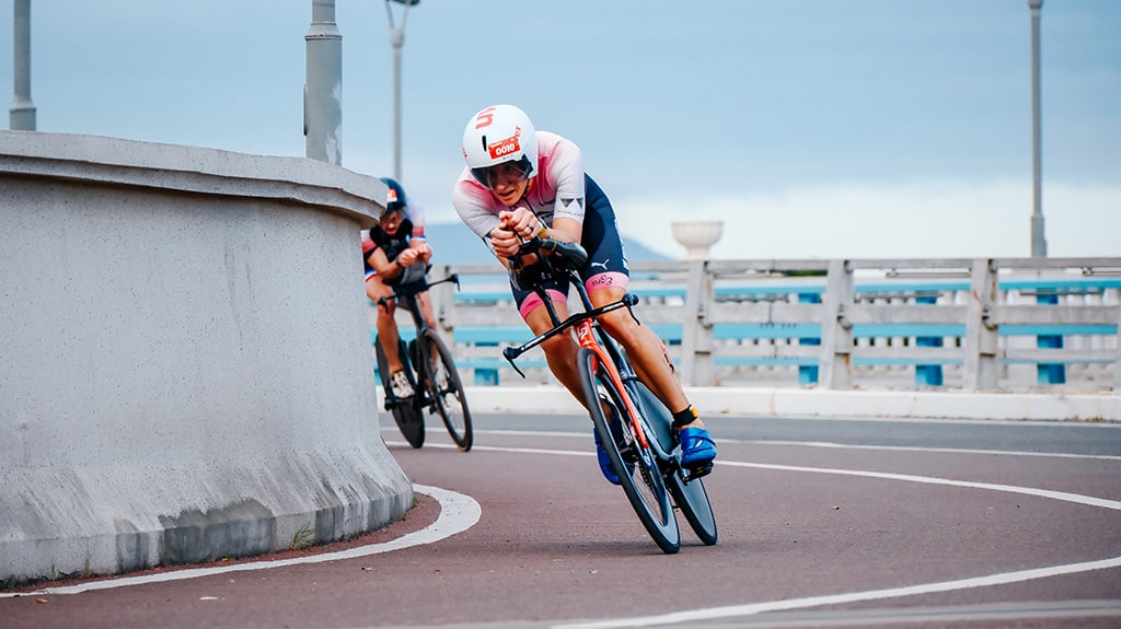 Fast, flat bike course on dedicated route with zero traffic